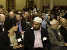 Kate Buchanan, trainee Unitarian Minister, at an Interfaith conference